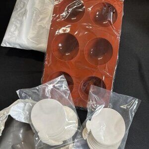 2x 12 Cavity Silicone MUFFIN PANS Nonstick Cupcake Pan BPA Free Candle Molds